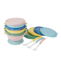 Набір глибоких тарілок Badabulle, 5 шт. + 3 ложки (B005107) 