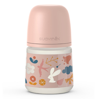 Пляшечка для годування Suavinex Лісові історії, 150 мл, рожева (307022) 