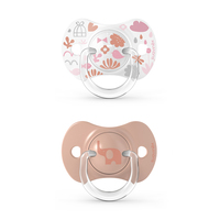 Анатомічна пустушка Suavinex Memories Історії малюків, 6-18 місяців, персикова, 2 шт. (307155) 