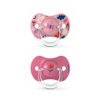 Силіконова фізіологічна пустушка Suavinex Лісові історії, 6-18 місяців, рожевий, 2 шт. (307335) 