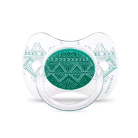 Силіконова фізіологічна пустушка Suavinex Couture, 18+ місяців, зелена (304235) 