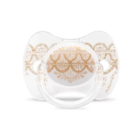 Силіконова фізіологічна пустушка Suavinex Couture, 18+ місяців, світло-сіра (304227) 