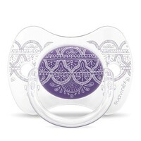 Силіконова фізіологічна пустушка Suavinex Couture, 0-4 місяця, фіолетова (304203) 