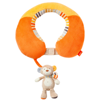 Дитяча дорожня подушка-підголівник Fehn Мавпочка, помаранчева (81770) 