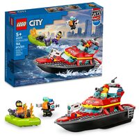 Конструктор LEGO City Лодка пожарной бригады (60373) 