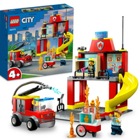 Конструктор LEGO City Пожежне депо та пожежна машина (60375)