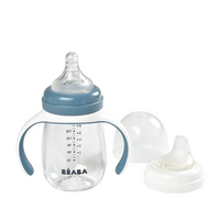 Навчальний поїльник Beaba 2 в 1, 210 мл, блакитний (913477) 