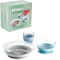 Набір дитячого скляного посуду Beaba, 3 предмети, блакитний (913486) 