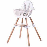 Стілець для годування Childhome Evolu 2 з бампером, білий (CHEVOCHNW) 