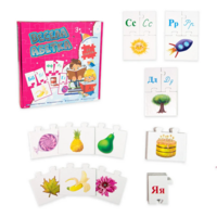 Навчальні пазли Strateg Весела абетка 96 карт українською мовою (525) 