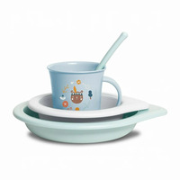 Набір посуду для годування Suavinex Лісові історії, блакитний (306793) 