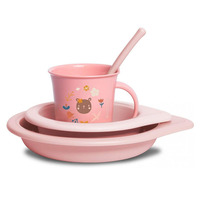Набір посуду для годування Suavinex Лісові історії, рожевий (306792) 