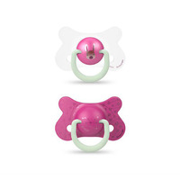 Нічна фізіологічна пустушка Suavinex Рожевий зайчик, 4-18 місяців, 2 шт. (307006) 