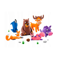 Набір пластиліну, що самостійно твердіє, Ліпака – Лісові звірі: Вовк, лисичка, білочка (60043-UA01)