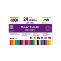 Пластилін ZiBi Classic 24 кольори, 480 г (ZB.6236) 