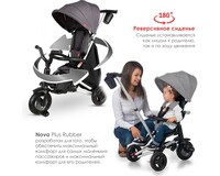 Трехколесный велосипед складной Qplay Nova+ Rubber Grey (0686268624716)