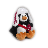 Мягкая игрушка Morgenroth Пингвин в шапке и с сумкой, 22 см (ABM49891) 