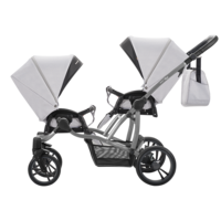 Універсальна коляска для двійні Bebetto 42 New 03, світло-сірий (505.28.17.003)