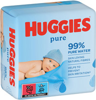  Салфетки влажные Huggies Ultra Comfort Pure 2+1 (56 х 3 шт) 