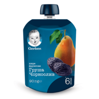 Фруктове пюре Gerber Груша і чорнослив, 90г  
