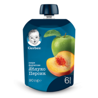 Фруктове пюре Gerber Яблуко і персик, 90г  