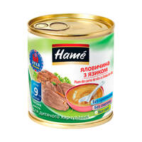 Пюре Hame Яловичина з язиком, 100 г (8595139764845) 