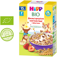  Дитячі органічні пластівці HiPP з фруктами 200 г (4062300294523) 