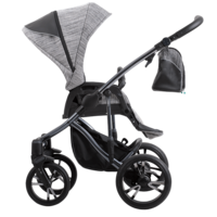 Дитячий візочок 2 в 1 Bebetto Bresso Premium Dark 02, сірий меланж (503.32.19.D02)