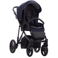 Дитячий візочок 2 в 1 Bebetto Pascal 07, чорний з синім (503.25.21.007)
