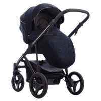 Дитячий візочок 2 в 1 Bebetto Pascal 07, чорний з синім (503.25.21.007)