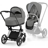Коляска 2 в 1 Cybex Priam Mirage Grey, шасі Chrome Black (670614/670613/670612) 