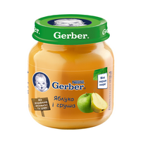 Фруктове пюре Gerber Яблуко та груша, 130 г (7613033514852) 