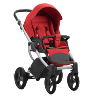 Універсальна коляска 2 в 1 Bebetto Luca 15G, червоний текстиль, сіра рама (503.20.20.G15)