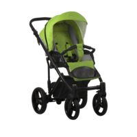Універсальна коляска 2 в 1 Bebetto Magnum 193B, салатовий текстиль, чорна рама (503.31.28.193)