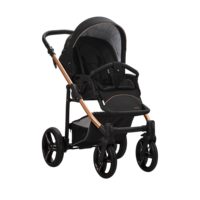 Прогулянкова коляска Bebetto Nico Estilo 01, Чорна з рамою мідь (503.23.19.01M) 