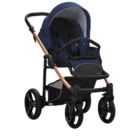 Прогулянкова коляска Bebetto Nico Estilo 04, Синя з рамою мідь (503.23.19.04M) 