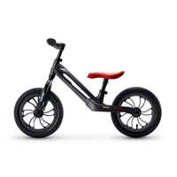 Дитячий біговел Qplay Racer із надувними колесами, чорний з червоним (B-300BlackRed) 