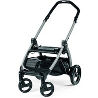 Прогулянкова коляска Peg-Perego Book Plus, блакитна з чорним, серое шасі (2000000123691)