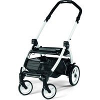 Прогулочная коляска Peg-Perego Book Plus 51 Versilia, бежевая с белым, черно-белое шасси (2000000123738)