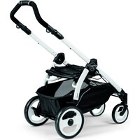 Прогулочная коляска Peg-Perego Book Plus 51 Versilia, бежевая с белым, черно-белое шасси (2000000123738)