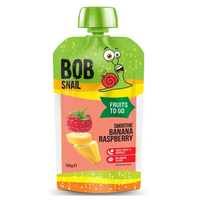 Фруктове пюре смузі Bob Snail Банан-малина, 120 г (4820219346364) 