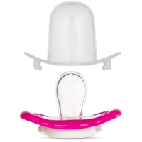 Симетрична силіконова пустушка Baboo Sea Life 6+, рожева (5-032)