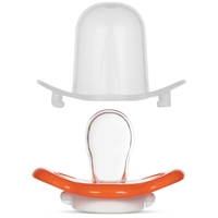 Симетрична силіконова пустушка Baboo Marine 6+, помаранчева (5-026)