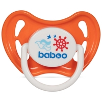 Симетрична силіконова пустушка Baboo Marine 6+, помаранчева (5-026) 
