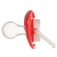 Нічна силіконова кругла пустушка Baboo Marine 6+, червона (5-038)