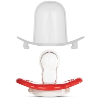 Нічна силіконова кругла пустушка Baboo Marine 6+, червона (5-038)