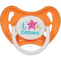 Силіконова кругла пустушка Baboo Sea Life 6+, помаранчева (5-028) 