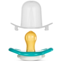 Нічна латексна кругла пустушка Baboo Sea Life 0+, бірюзова (5-043)