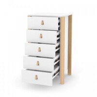 Комод Верес Монако високий 600, біло-буковий (34.1.351.2.15)