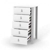 Комод Верес Монако високий 600, біло-сірий (34.1.351.2.17)